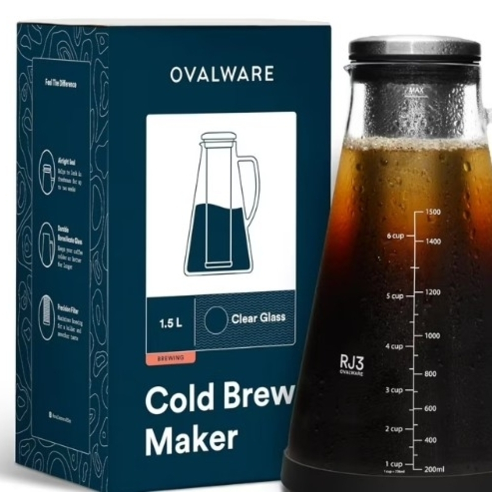 Ovalware Cold Brew Maker with Clear Glass